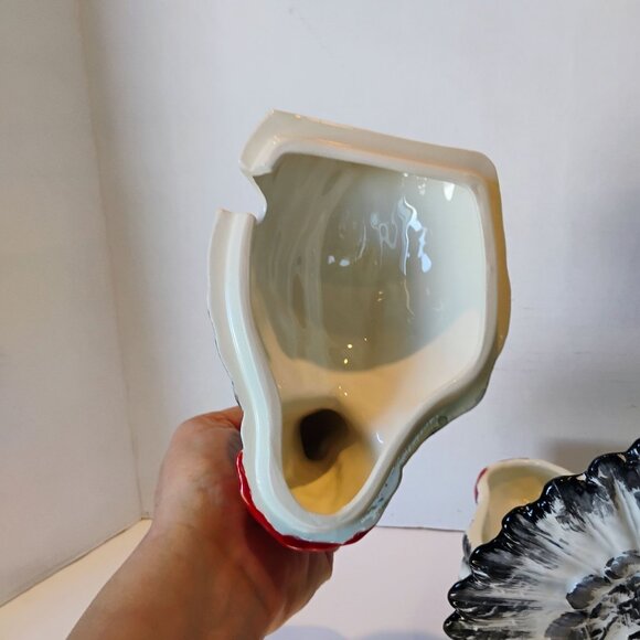 Vtg Bresolin Ceramic Turkey Soup Tureen w/ Ladle Hand Painted Italy -HAS A CRACK - Picture 6 of 13